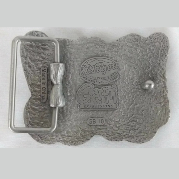 Moto Style Enamel High Glitter Red Belt Buckle - Picture 3 of 4